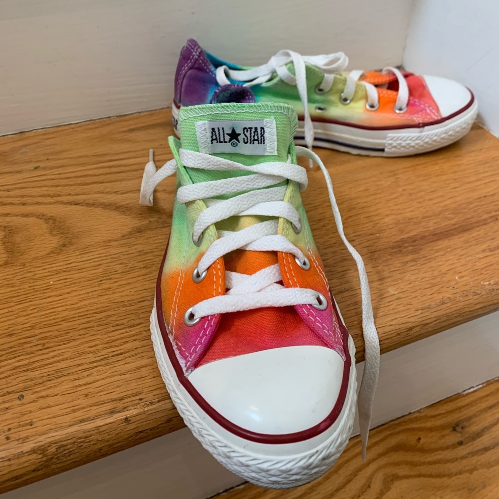 Converse All Star Rainbow TieDye Lace up Sneakers - Picture 7 of 8